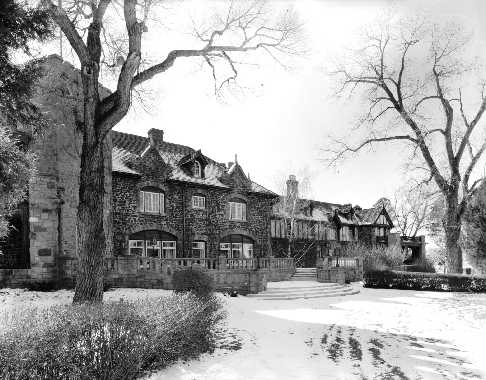 Highlands Ranch Mansion, the 1890s ranch headquarters that anchors the master-planned community of Highlands Ranch, Colorado, photographed in 1982